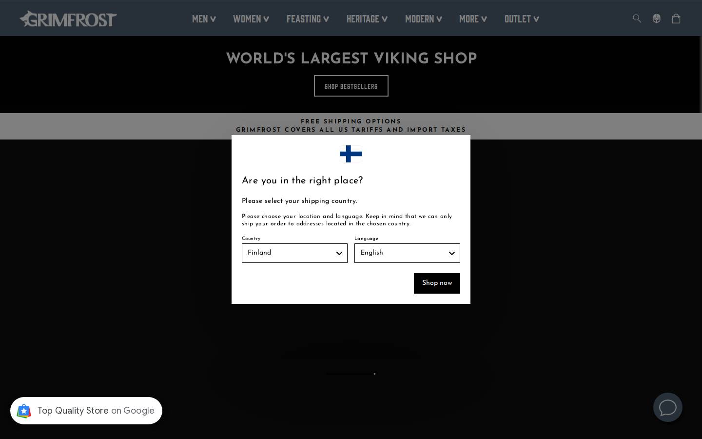 Grimfrost homepage screenshot