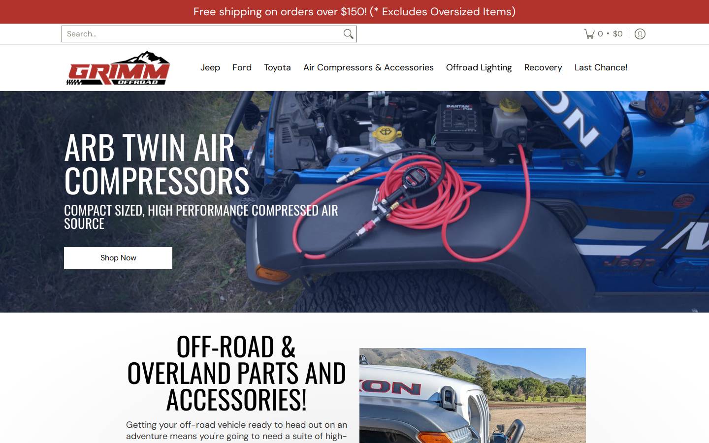 grimmoffroad.com homepage screenshot