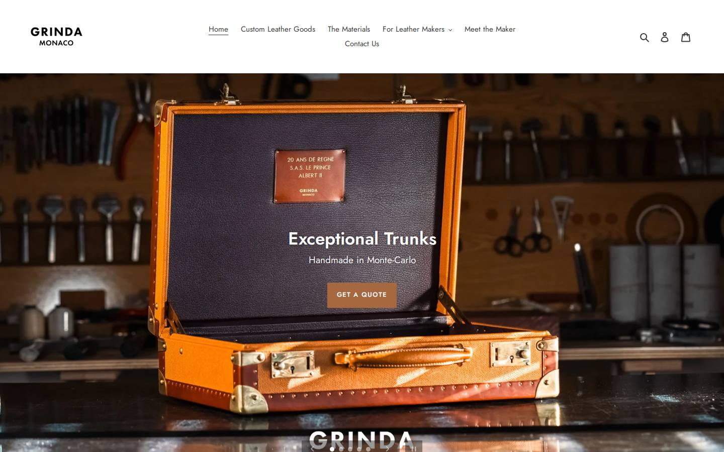 grindamonaco.com homepage screenshot