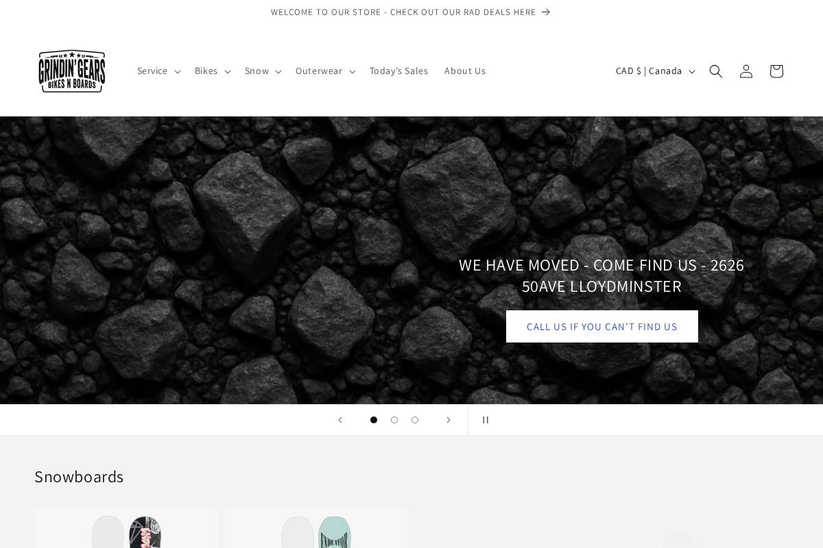 grindingears.ca homepage screenshot