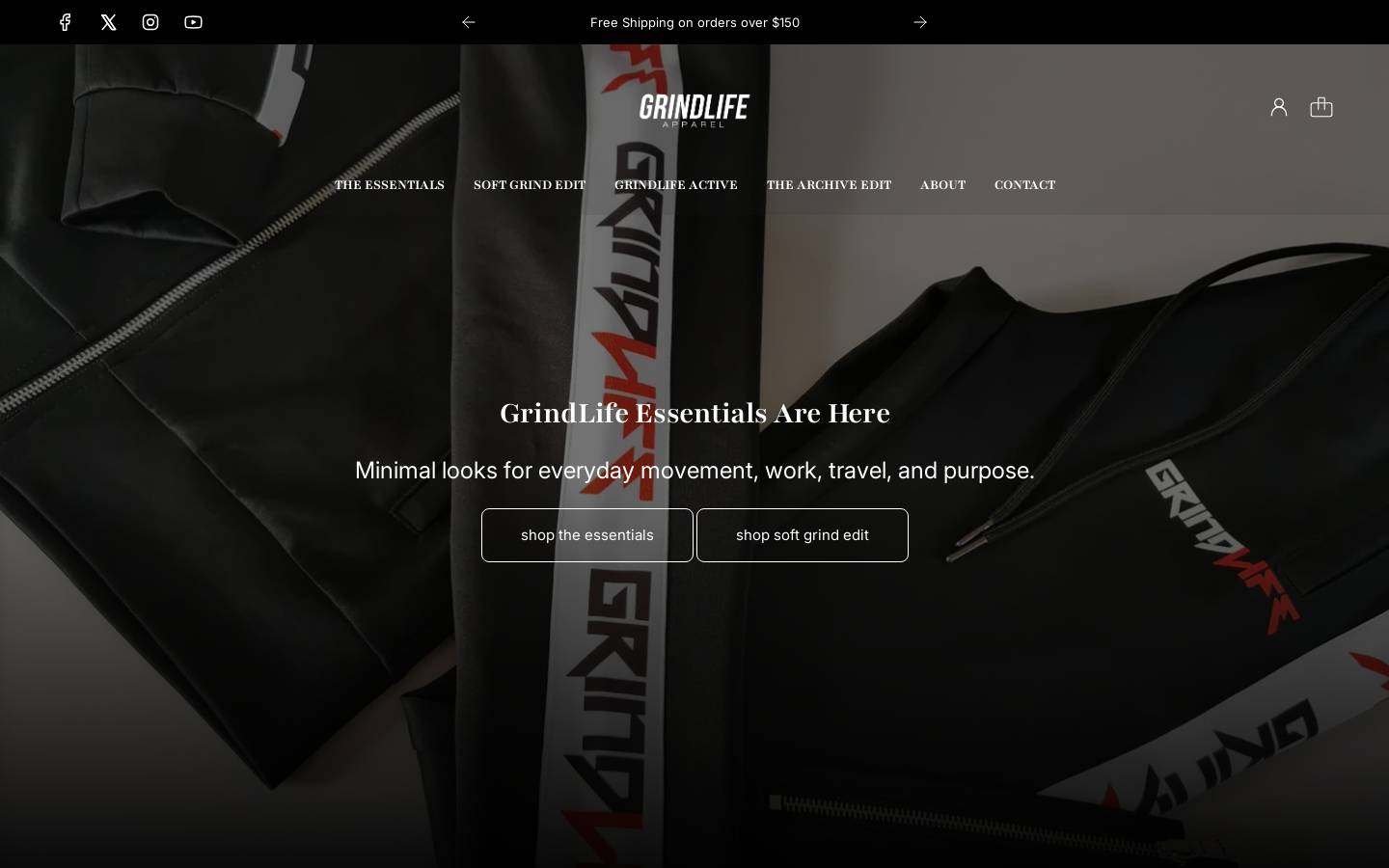 grindlifeapparel.com homepage screenshot