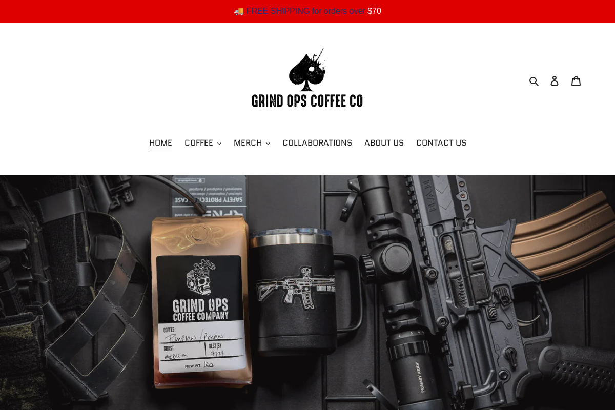 Grind Ops Coffee Co homepage screenshot