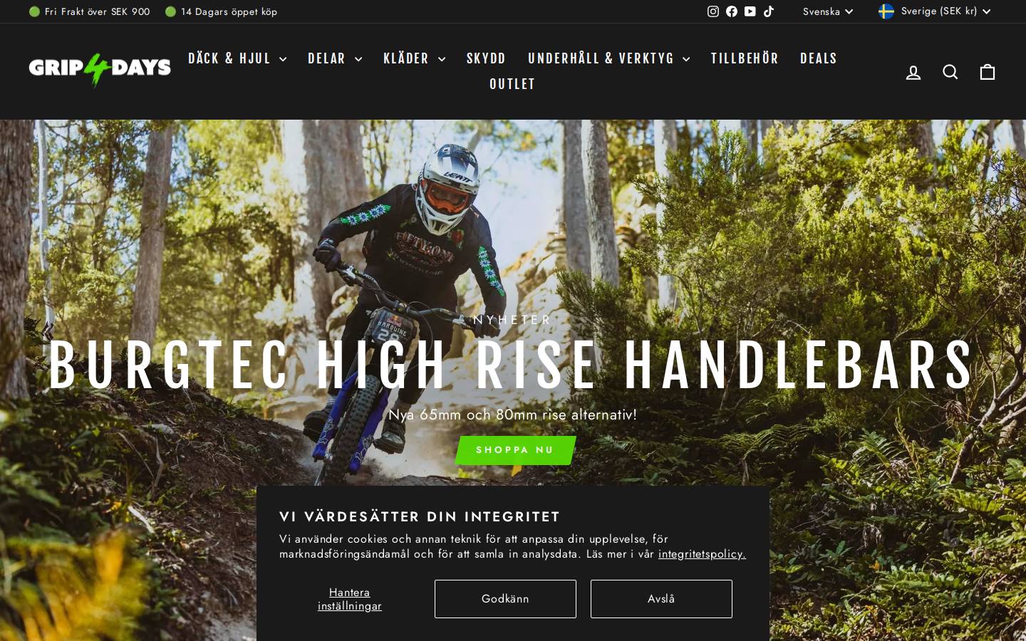 Grip4days homepage screenshot