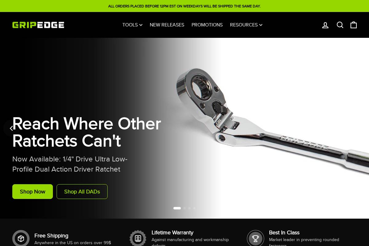 gripedgetools.com homepage screenshot