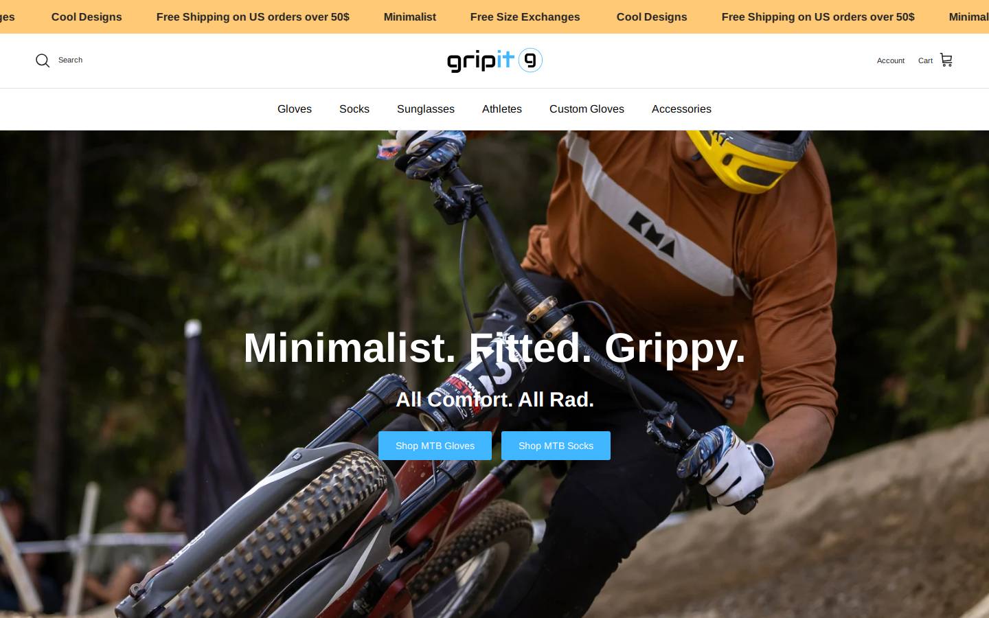 gripitsports.com homepage screenshot