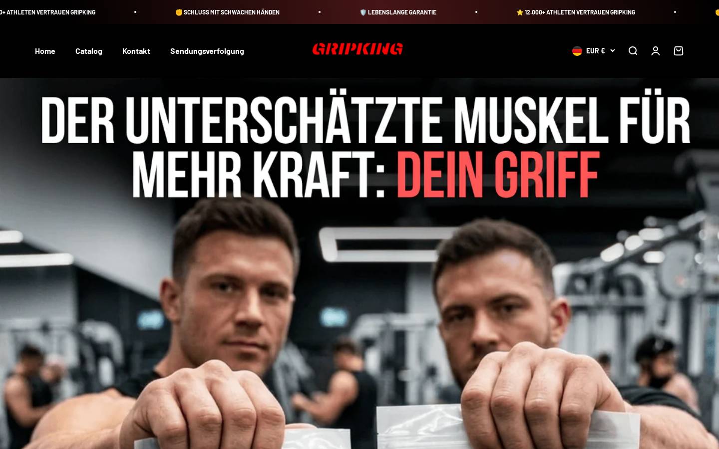 Gripking homepage screenshot