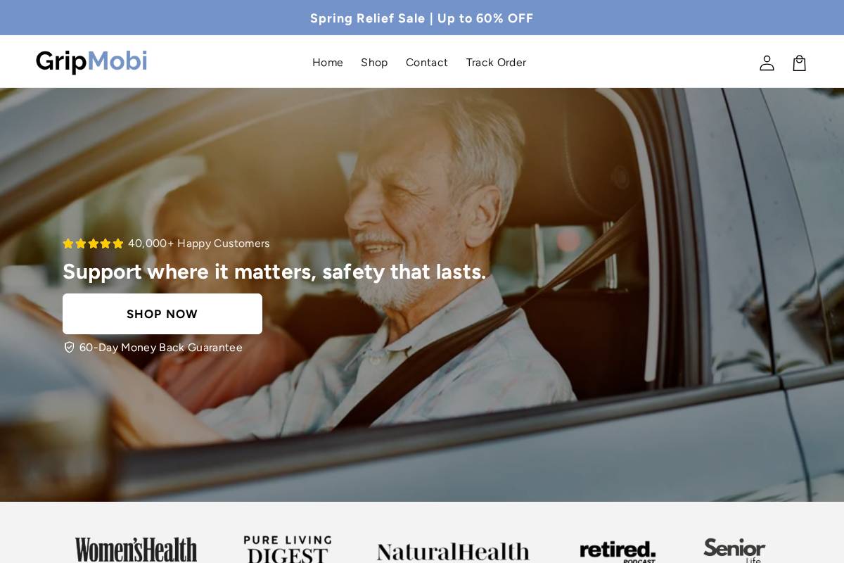 gripmobi.com homepage screenshot