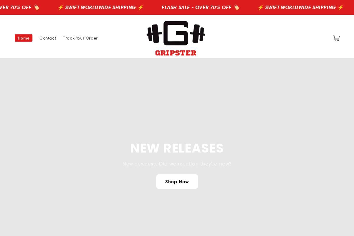 Gripstershop homepage screenshot