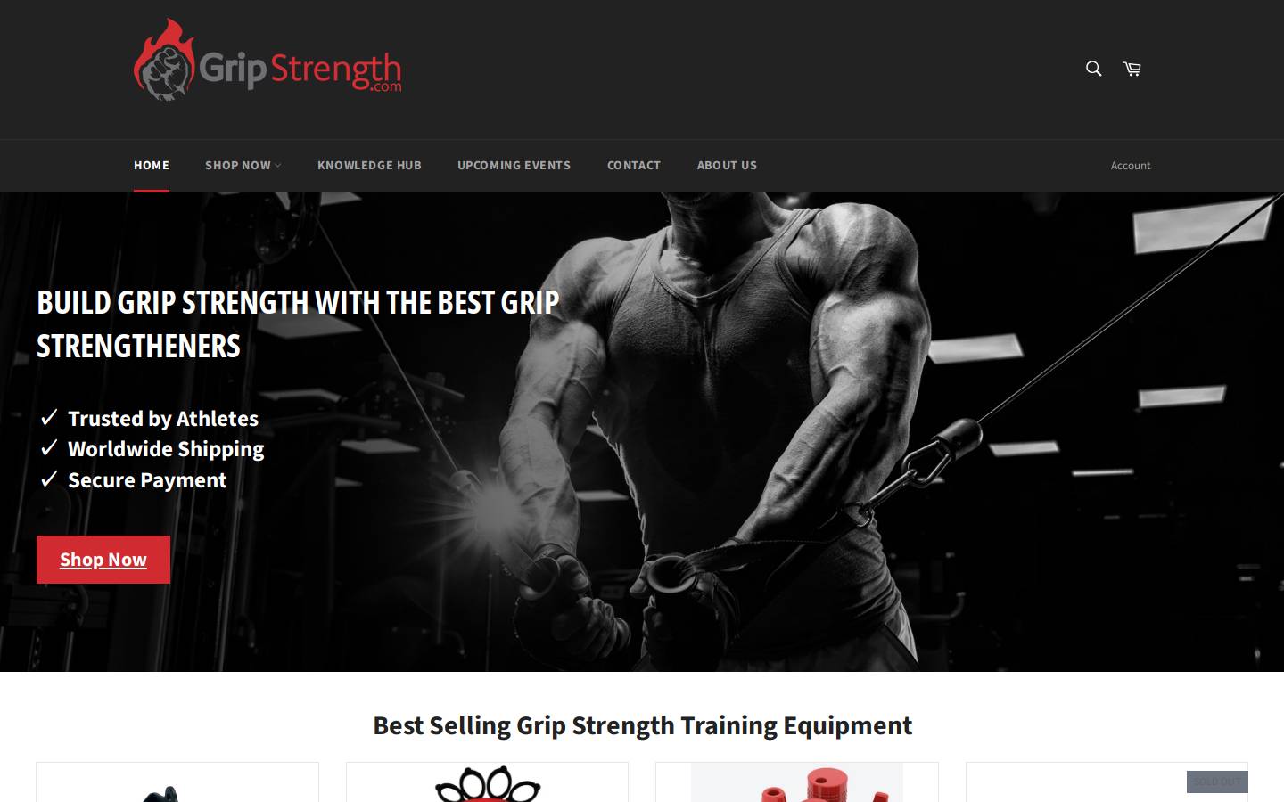 gripstrength.com homepage screenshot