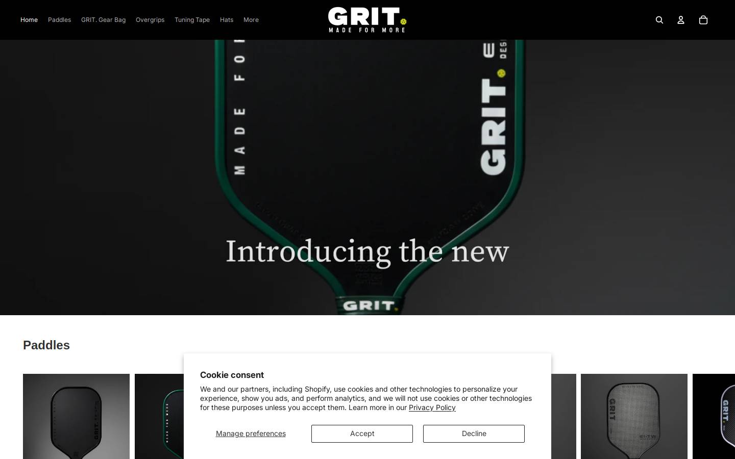 grit-shop.com homepage screenshot