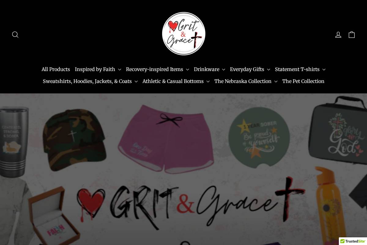 gritandgracestore.com homepage screenshot