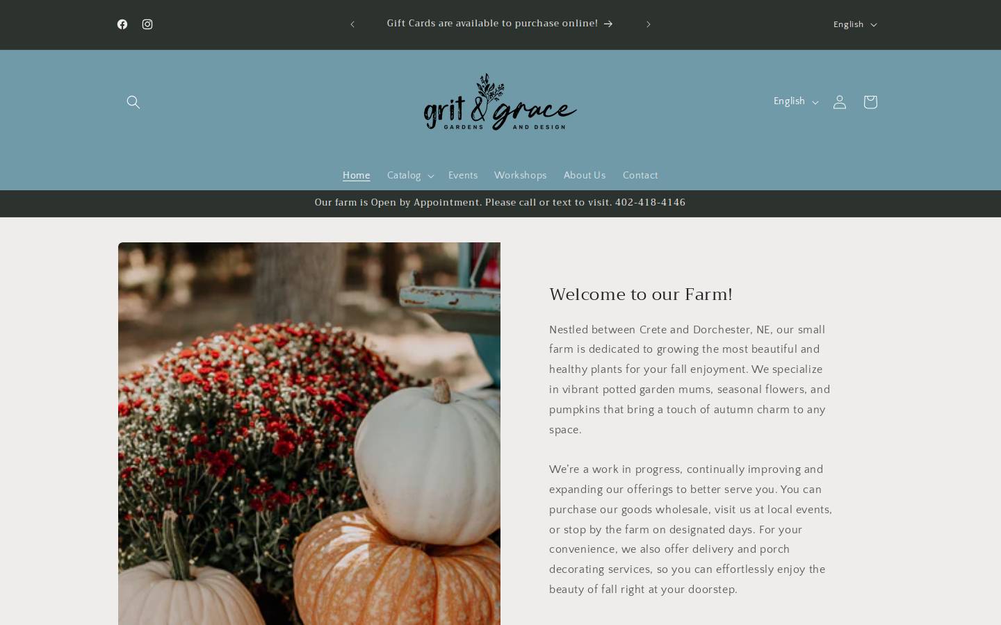 gritgracedesign.com homepage screenshot