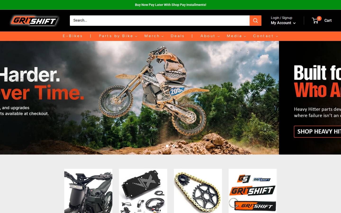 gritshift.com homepage screenshot