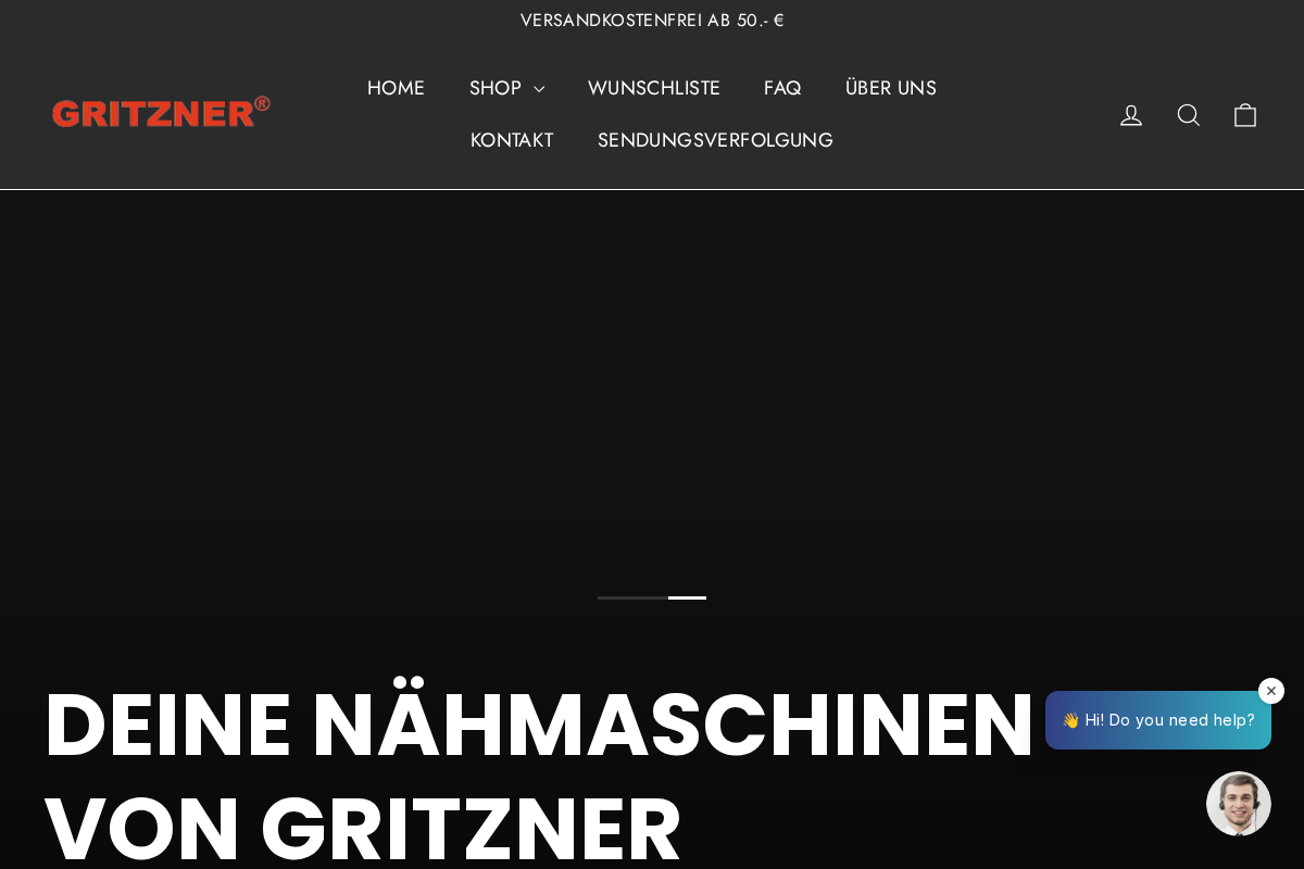 gritzner-shop.de homepage screenshot