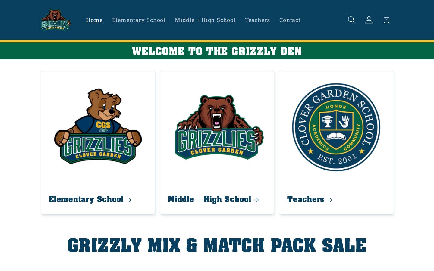 grizzlyden.org homepage screenshot