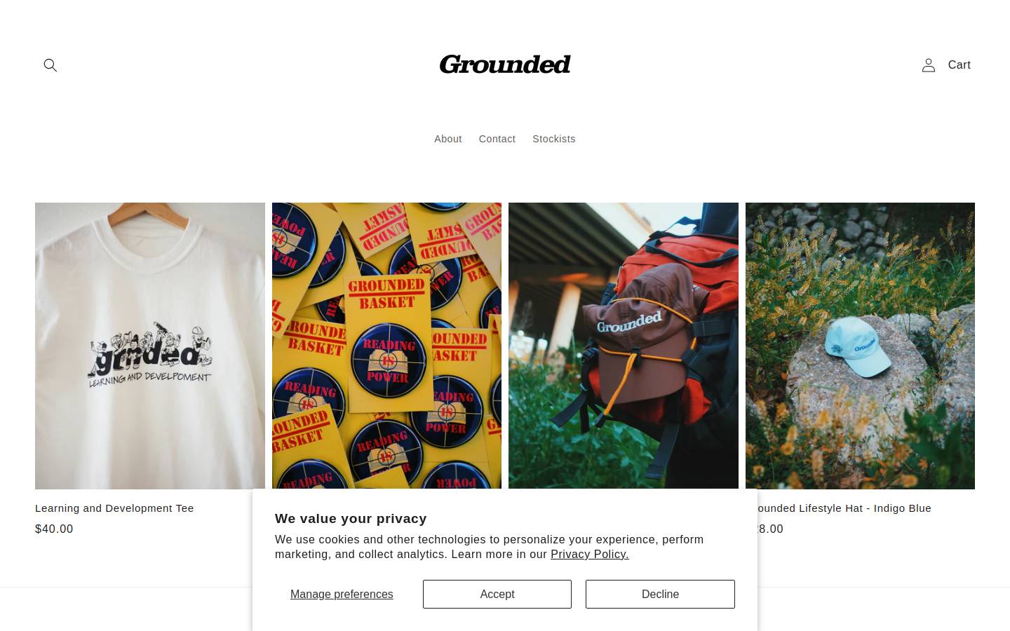 grnded.com homepage screenshot