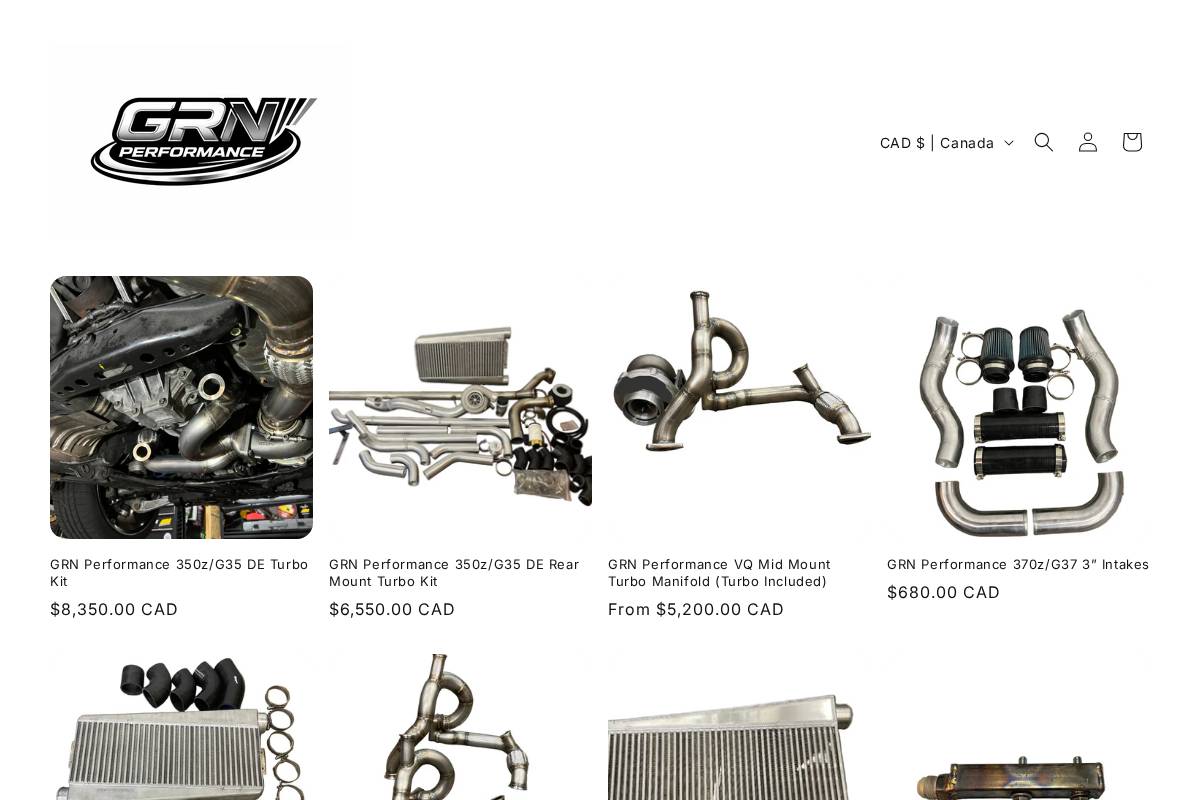 grnperformance.com homepage screenshot