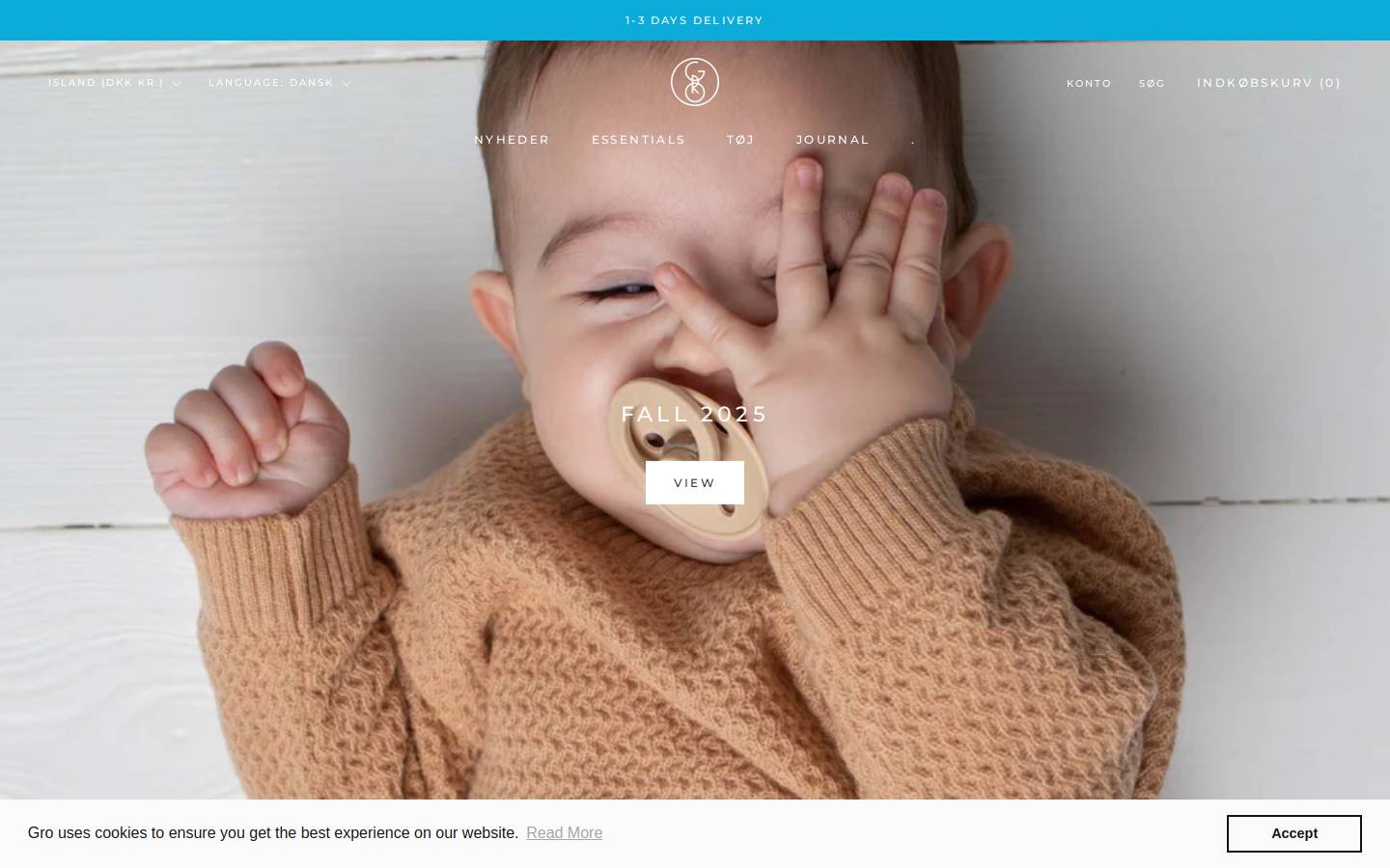 Gro homepage screenshot