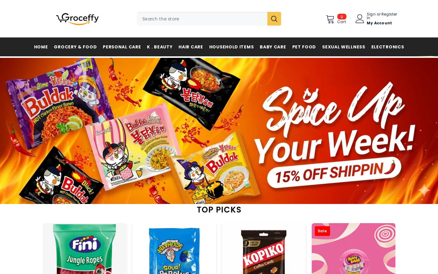 groceffy.com homepage screenshot