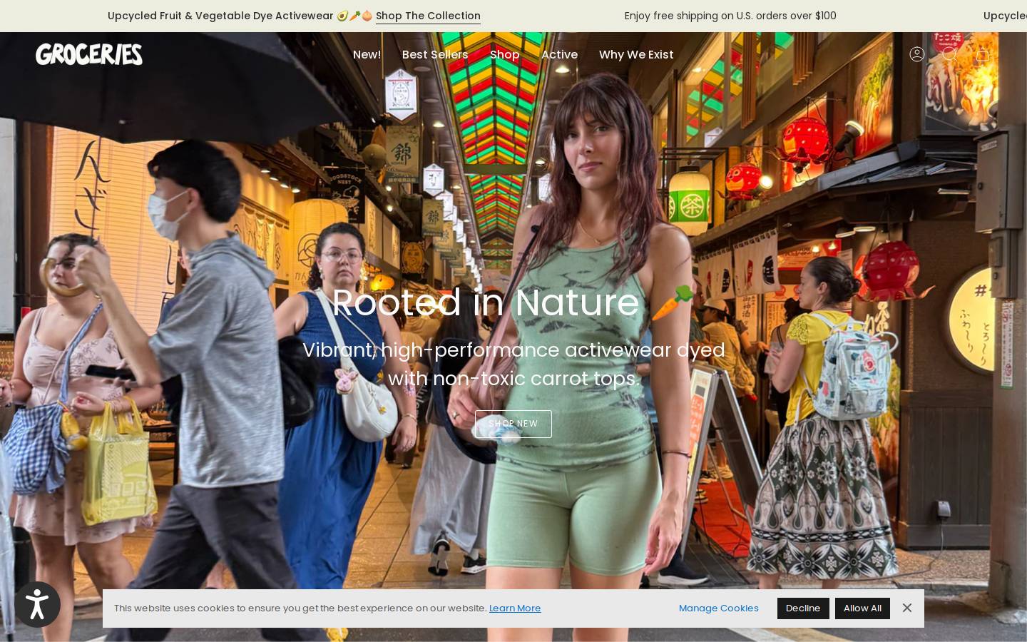 Groceries Apparel homepage screenshot