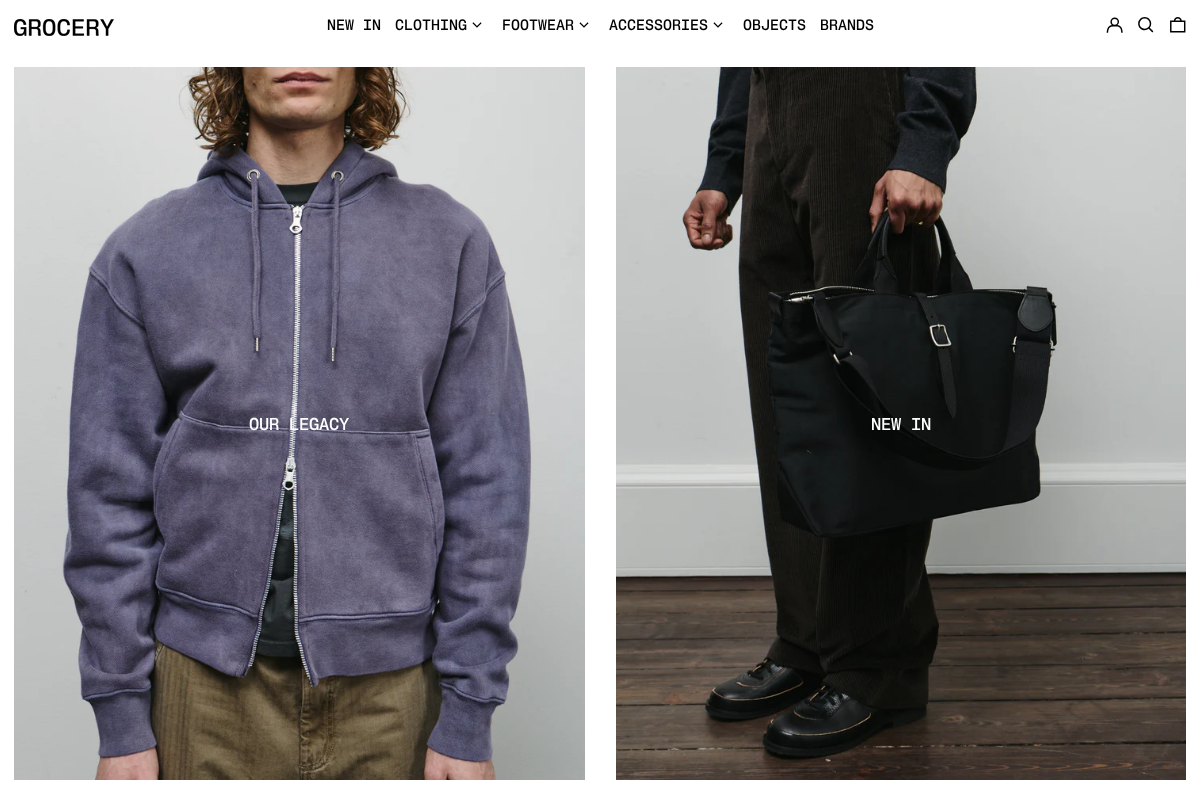 grocery homepage screenshot