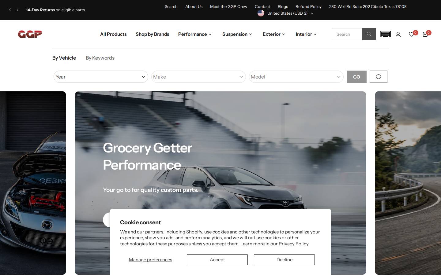grocerygetterperformance.com homepage screenshot