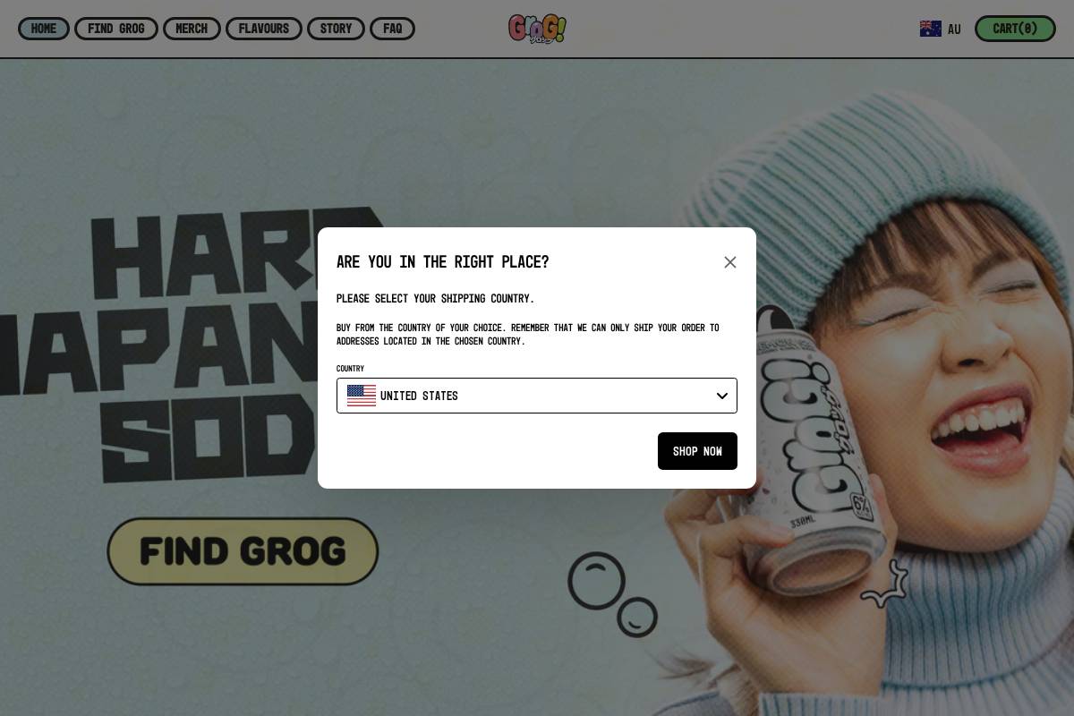 Grog homepage screenshot