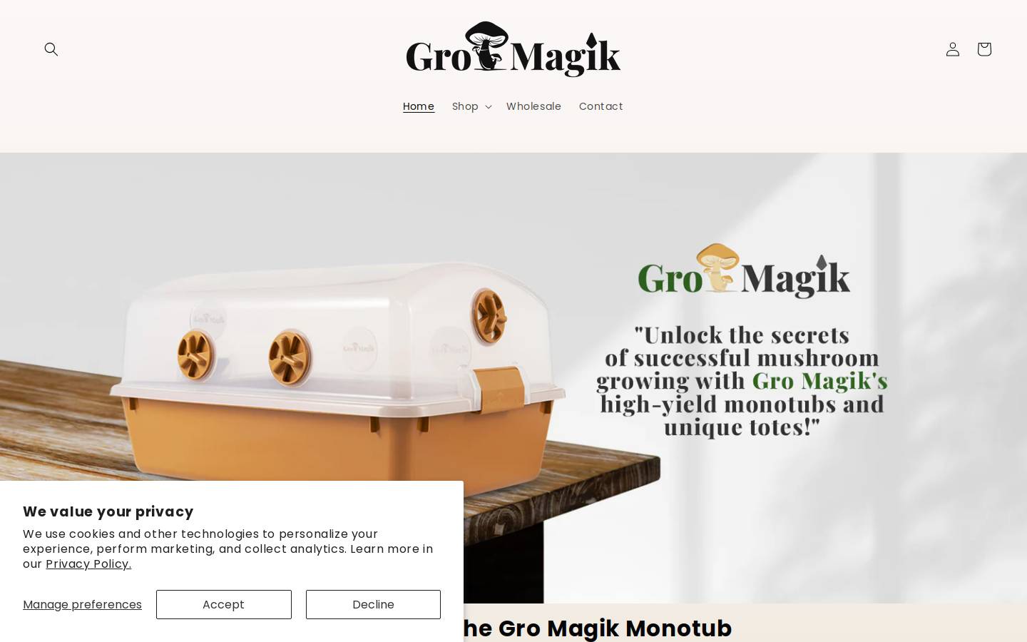 gromagik.com homepage screenshot