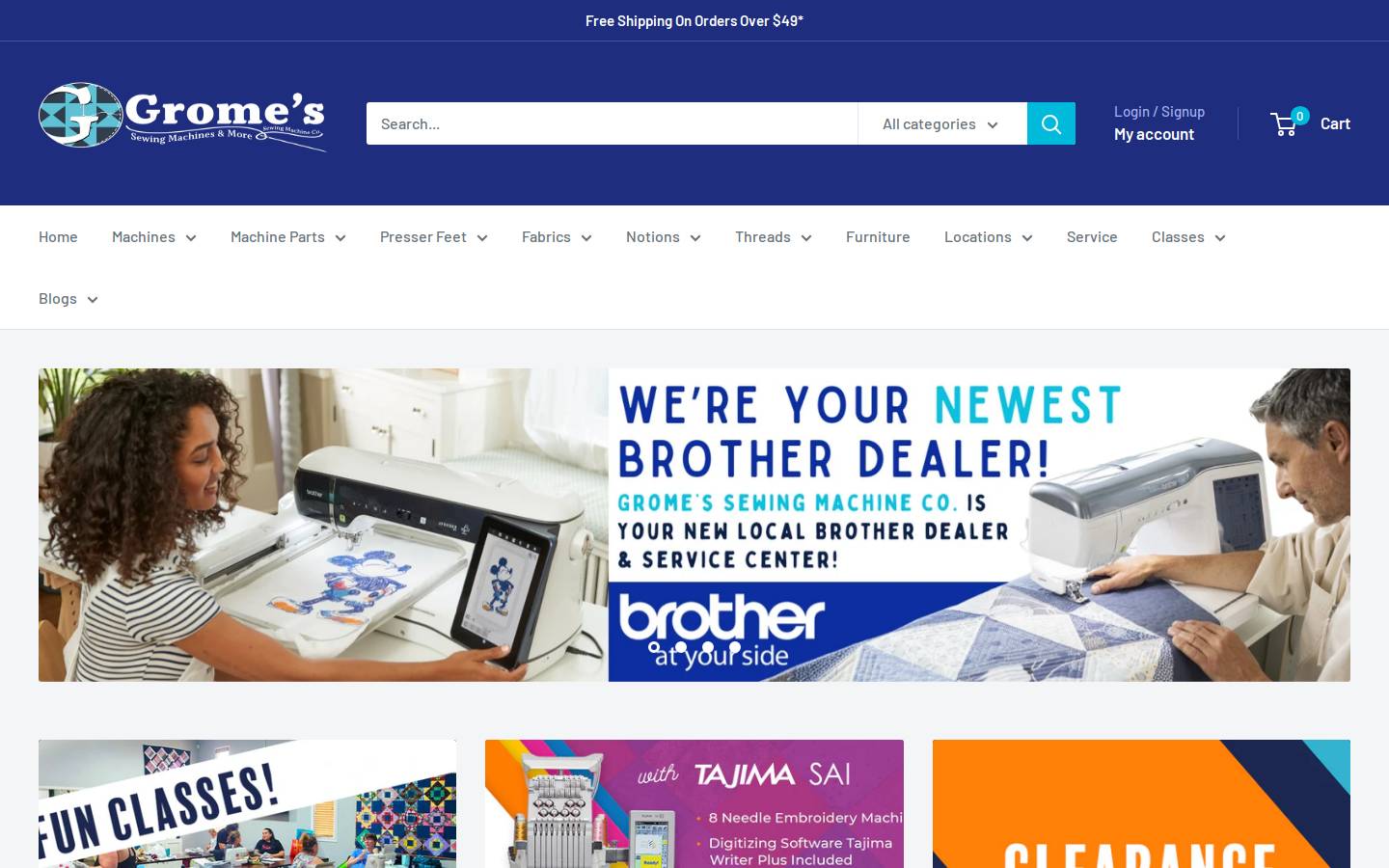 gromes.com homepage screenshot