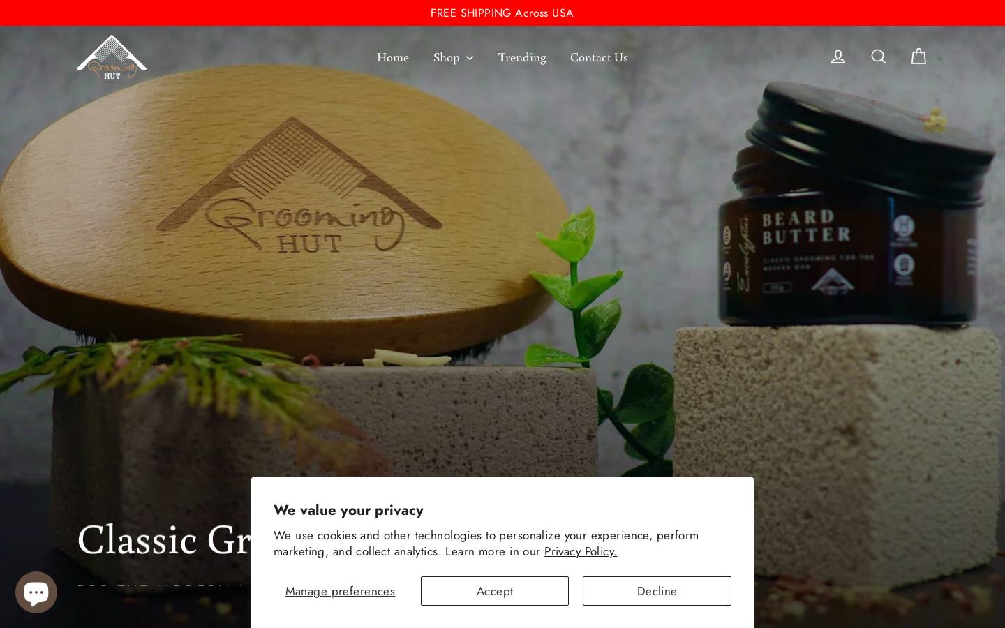groominghut.com homepage screenshot