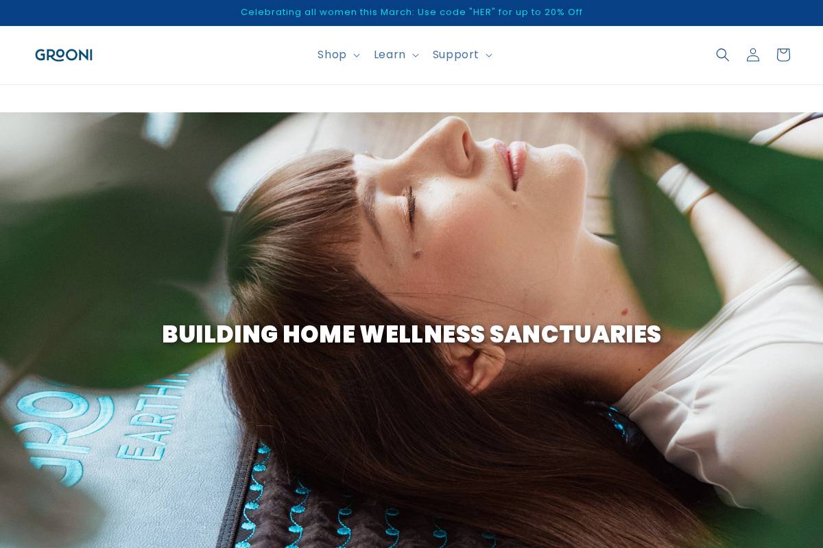 Grooniwellness homepage screenshot