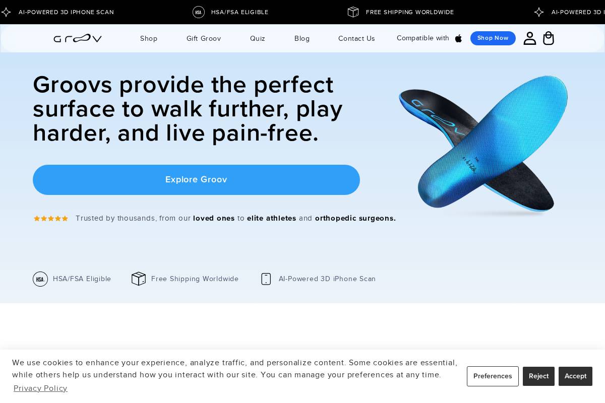 groov.me homepage screenshot