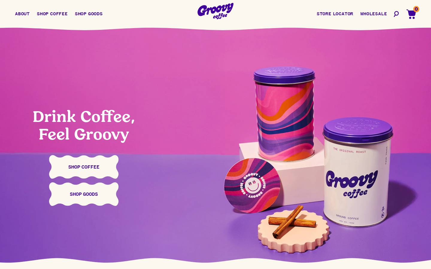 groovycoffee.com homepage screenshot