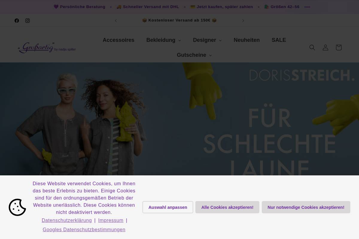 Großartig by Nadja Spiller homepage screenshot