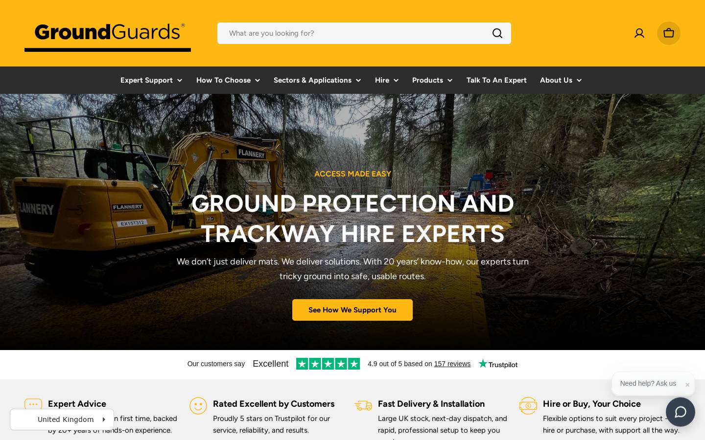 GroundGuards homepage screenshot