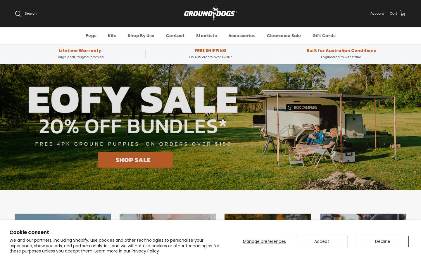 grounddogs.com.au homepage screenshot