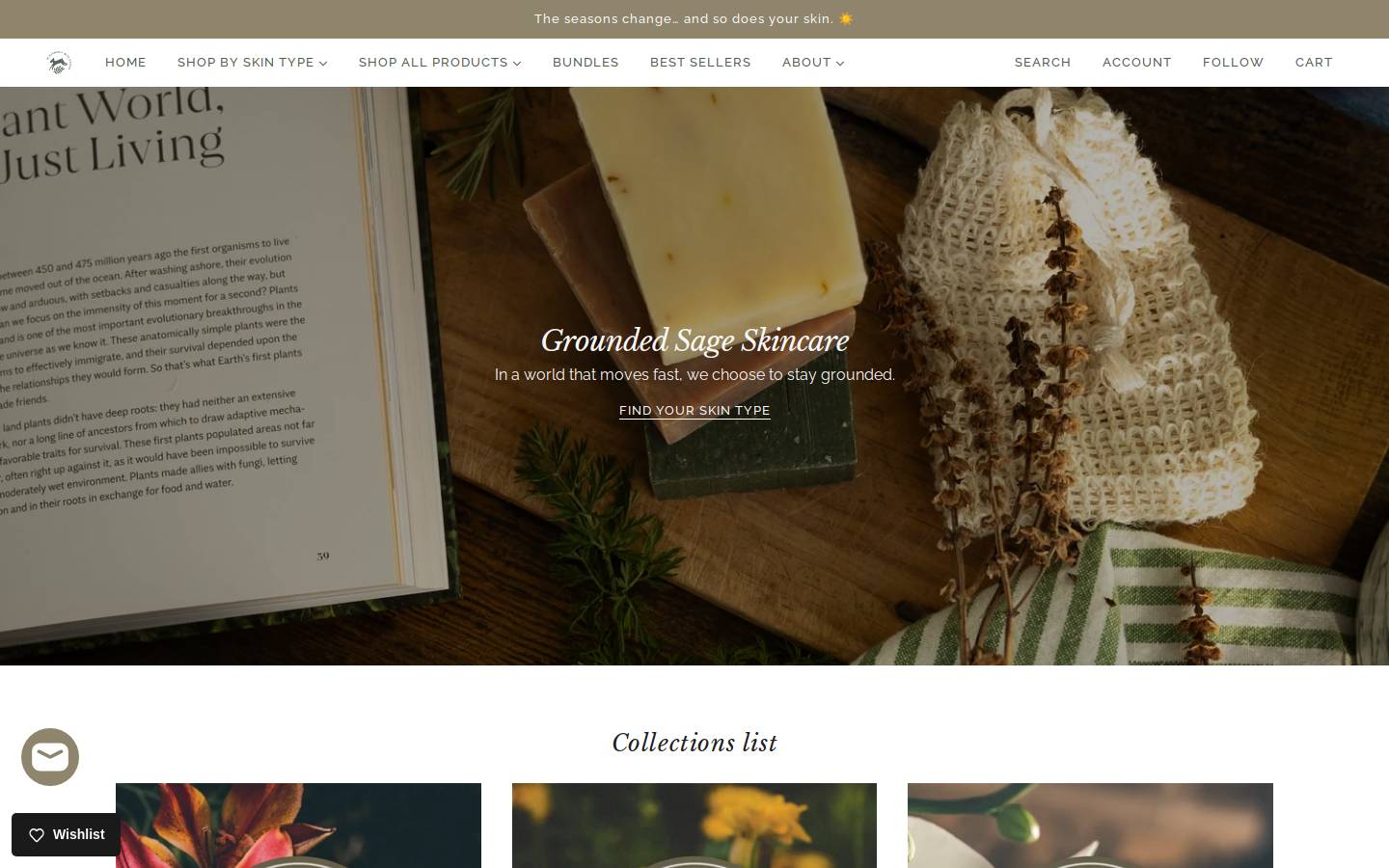 groundedsage.com homepage screenshot