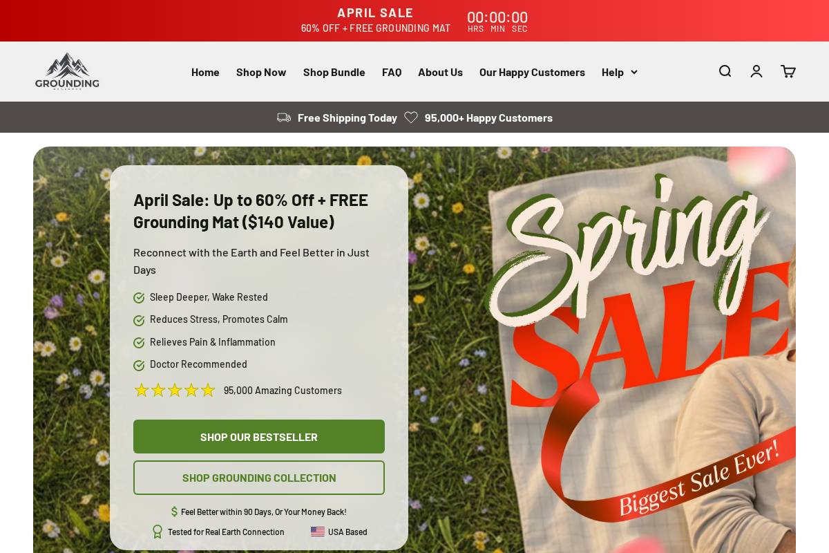 Grounding.co homepage screenshot