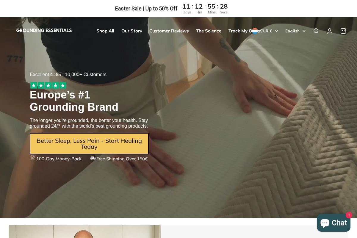 Groundingessentials homepage screenshot