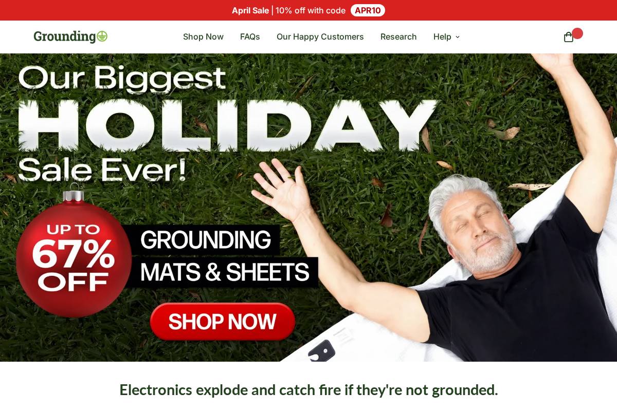 Grounding Official homepage screenshot