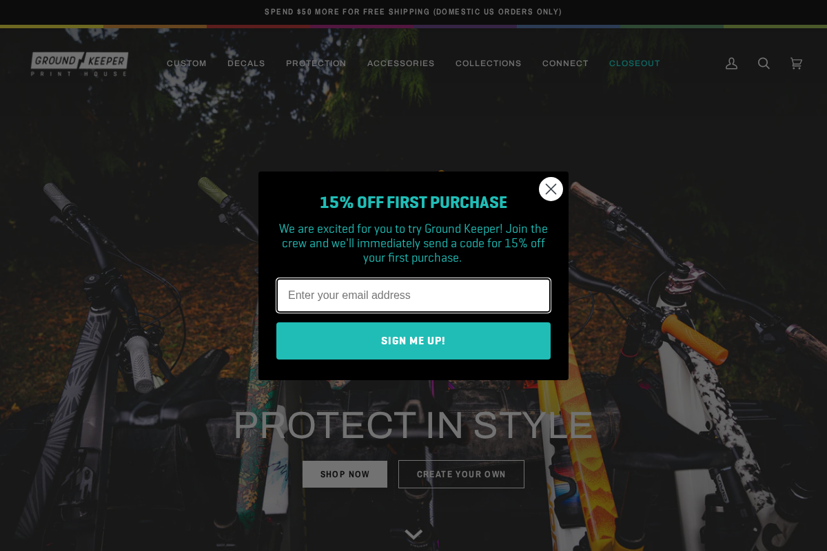 Ground Keeper Custom homepage screenshot