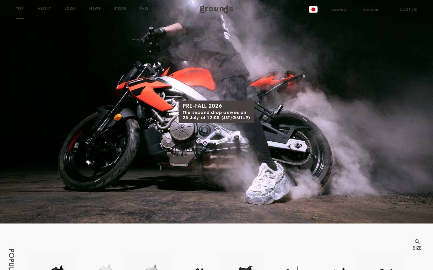 grounds-fw.jp homepage screenshot