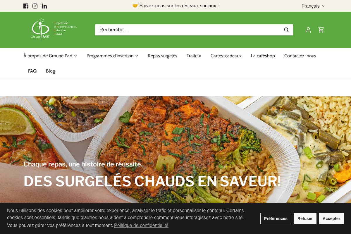 groupepart.ca homepage screenshot