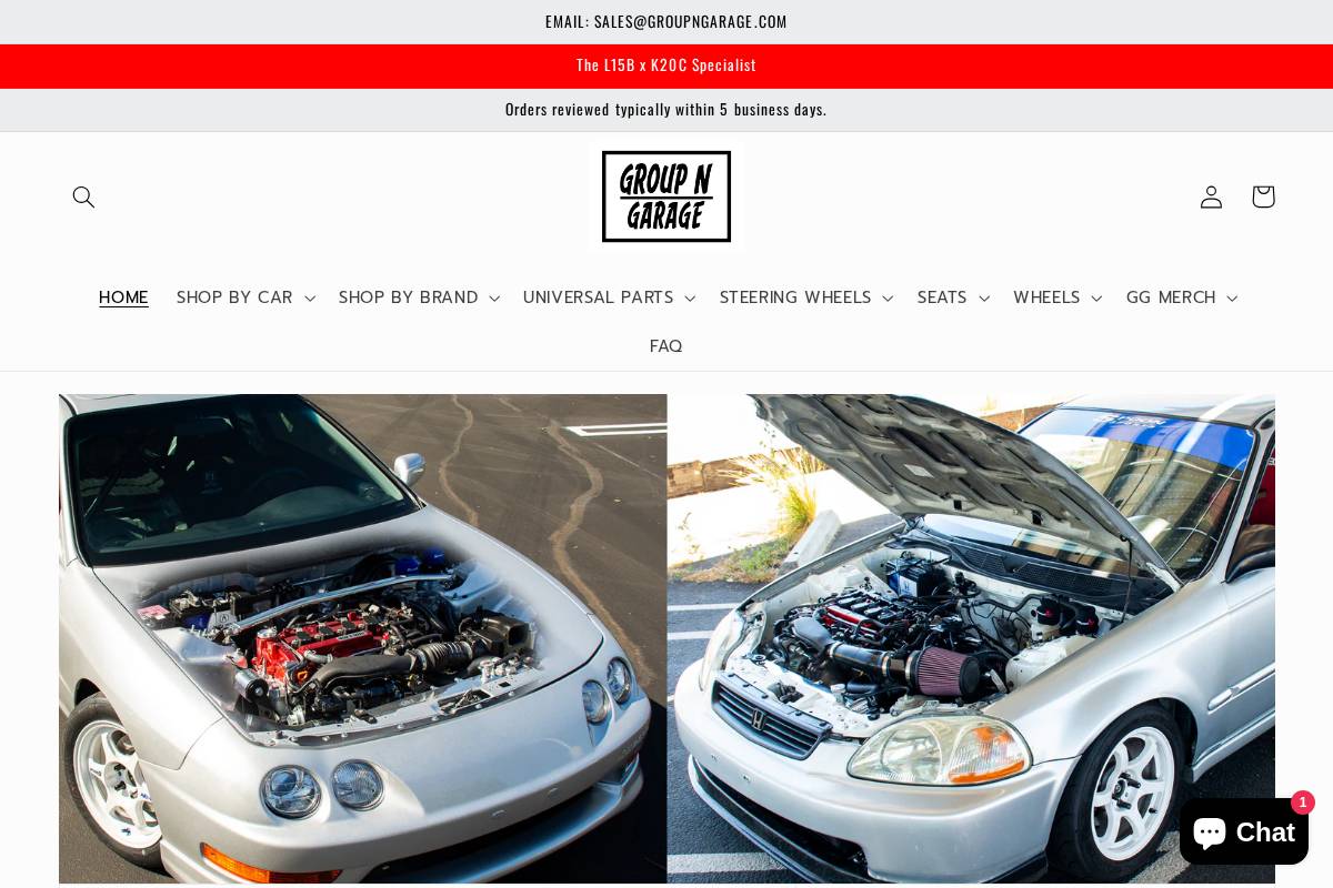 groupngarage.com homepage screenshot