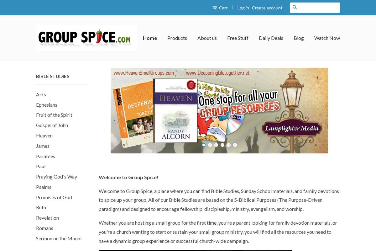 groupspice.com homepage screenshot