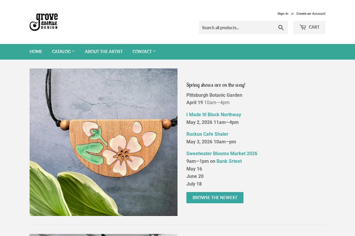 groveavenuedesign.com homepage screenshot