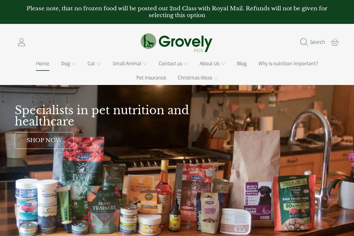 Grovely Pets Alton homepage screenshot