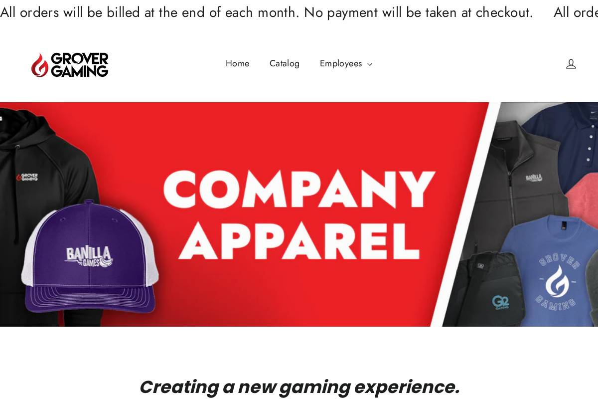 grovergaming.shop homepage screenshot