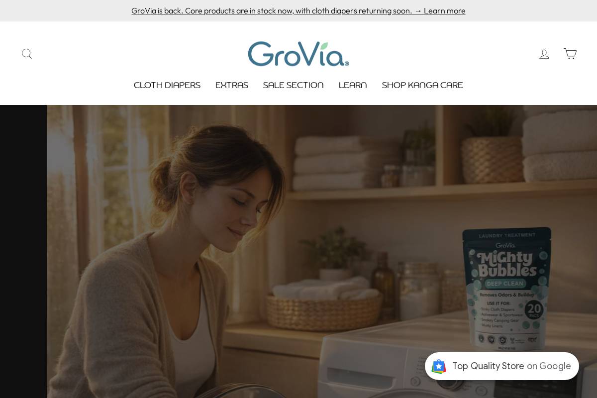 GroVia homepage screenshot