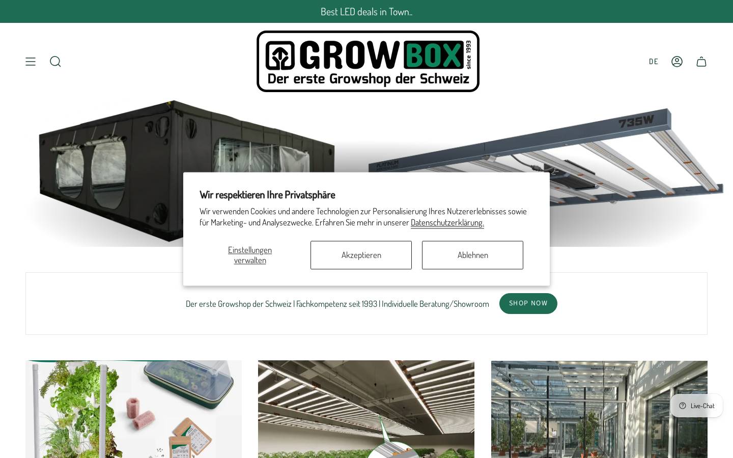grow-box.ch homepage screenshot